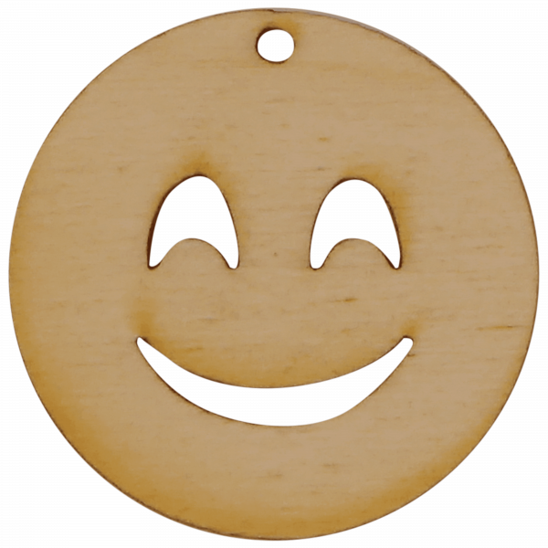 Emoji Smile - Geschenk Anhänger aus Holz