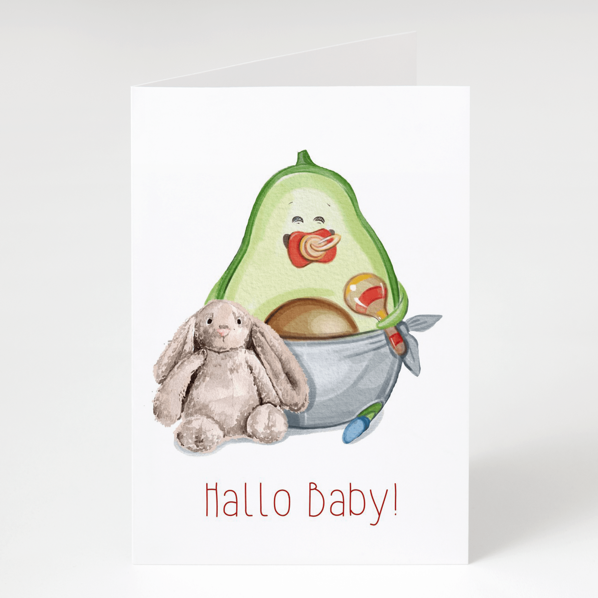 Baby Slippers Birth Card Greeting Card North West English