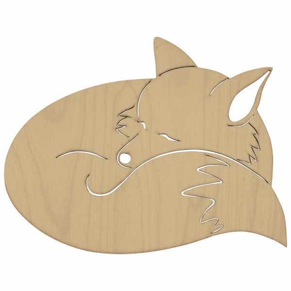 Fuchs schlafend aus Holz