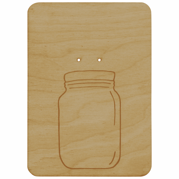 Glas mit Deckel - Holzkarte