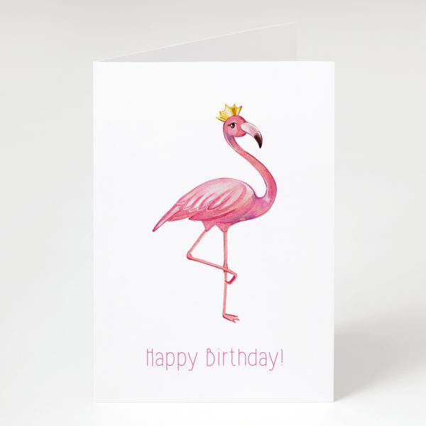 Flamingo - Geburtstagskarte - Grußkarte
