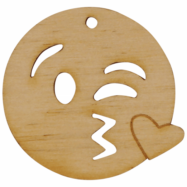 Emoji Bussi - Geschenk Anhänger aus Holz