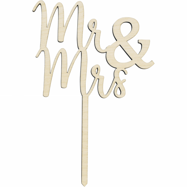 Mr & Mrs - Cake Topper