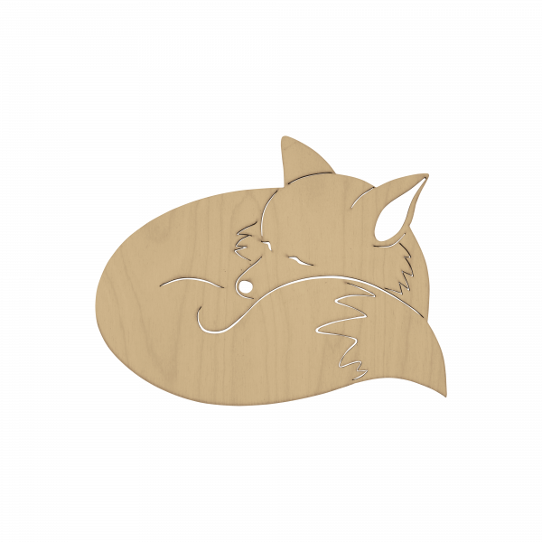 Fuchs schlafend aus Holz