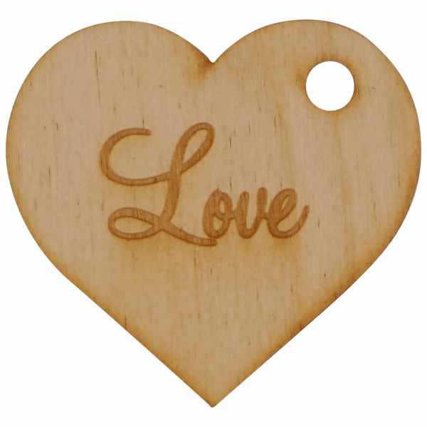 Herz Love - Geschenk Anhänger aus Holz